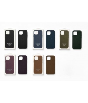 Кейси iPhone 16 Pro Max Apple Leather Case with MagSafe and Animations