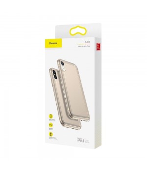 Кейси iPhone Xr Baseus Safety Airbag Case trans-gold