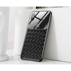 Кейси iPhone Xr Baseus Glass Weaving Case black