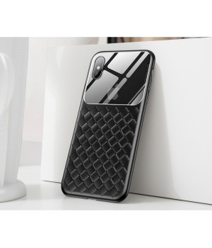 Кейси iPhone Xr Baseus Glass Weaving Case black