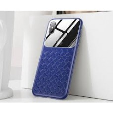 Кейси iPhone Xr Baseus Glass Weaving Case blue