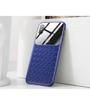 Кейси iPhone Xr Baseus Glass Weaving Case blue