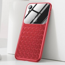 Кейси iPhone Xs Max Baseus Glass Weaving Case red