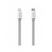 Кабелі Rock Micro To Lightning Flat Data Cable gray 
