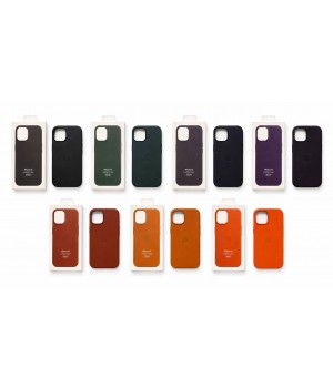 Кейси iPhone 14 Apple Leather Case with MagSafe and Animations