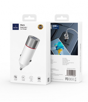 Автозарядне Wiwu Wi-QC022 USB+USB C 52.5W Автозарядне Wiwu Wi-QC022 USB+USB C 52.5W