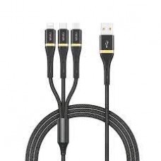 Кабели Wiwu Elite Data 3 in 1 Cable ED-104  (1.2M)
