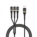 Кабели Wiwu Elite Data 3 in 1 Cable ED-104  (1.2M)