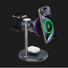 Беспроводные зарядные устройства qi2.2 3 in 1 Space Station Air-cooled Magnetic Wireless Charger Wi-W041