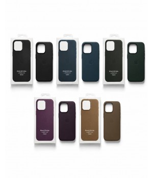 Кейсы iPhone 15 Pro Max Apple Leather Case with MagSafe and Animations
