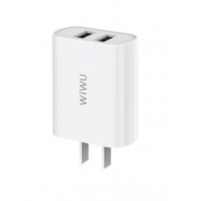 Wiwu Dual USB A Chager, EU Plug Wi-U003