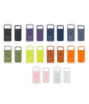 Кейси iPhone 17 Pro Max Apple Silicone Case Original with MagSafe + Sensor Button and Animation