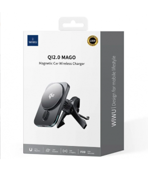 Автотримач Wiwu Qi2.0 MAGO Magsafe wireless car charger CH-323 (black)