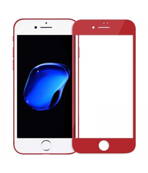 Скло iPhone 7/8/SE Rock 3D Full Screen Tempered Glass with Soft Edge (Anti-Blue Light) red