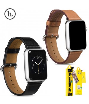 Аксесуари iWatch Ремінець Hoco Art Series Luxury Real Leather 38/40mm brown 