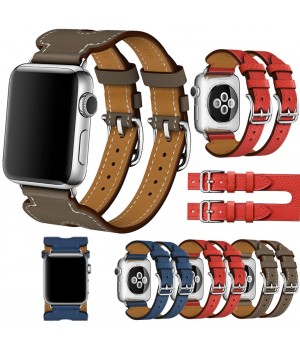 Аксесуари iWatch Ремінець Hermes Fauve Barenia Double Buckle Cuff 38/40mm 