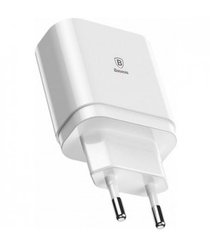 Перехідники Baseus USB Wall Charger Letour white 