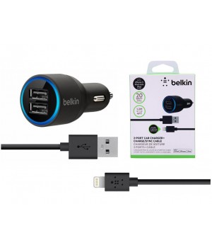 Автоаксесуари Автозарядне Belkin Car Charger 2 Port + Cable 