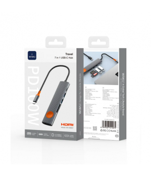 Перехідник Travelling 7in1 USB-C Hub Wi-HB007 Перехідник Travelling 7in1 USB-C Hub Wi-HB007