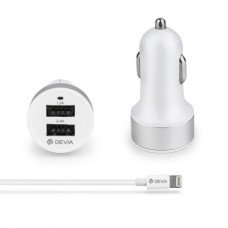 Автозарядне Devia Car Charger Smart Dual USB Suit 