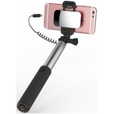 Аксесуари Селфістіки Rock Selfie Stick with Lightning Wire Control & Mirror 