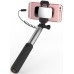 Аксесуари Селфістіки Rock Selfie Stick with Lightning Wire Control & Mirror 