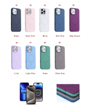 Кейси iPhone 17 Pro Max Colour Silicone case with MagSafe and Sensor Button