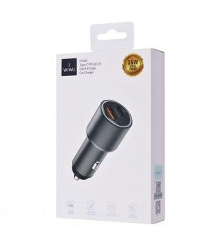 Автозарядне Wiwu Car Charger PC100 (USB-C PD+QC3.0)