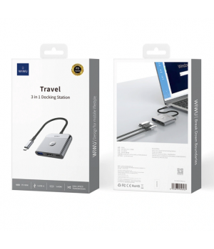 Перехідник Traveling 3in1 USB C hub Wi-HB002 Перехідник Traveling 3in1 USB C hub Wi-HB002