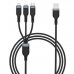 Кабели Wiwu Platinum WI-C014, 3 in 1  Usb to Lightning + Usb-C + Micro Usb, 1.2M