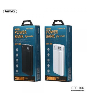 Зовнішні акумулятори Power Bank Remax 20000mAh Fizi series RPP-106 Зовнішні акумулятори Power Bank Remax 20000mAh Fizi series RPP-106