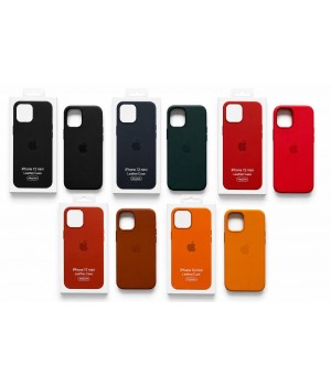 Кейси iPhone 12 mini Apple Leather Case with MagSafe