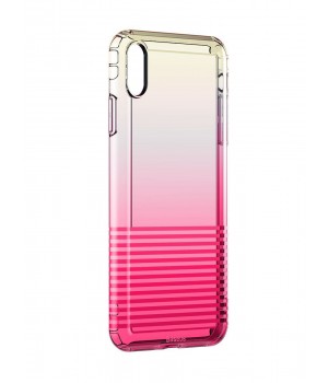 Кейси iPhone Xs Max Baseus Colorful Airbag Case trans-red