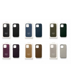 Кейси iPhone 16 Pro Apple Leather Case with MagSafe and Animations