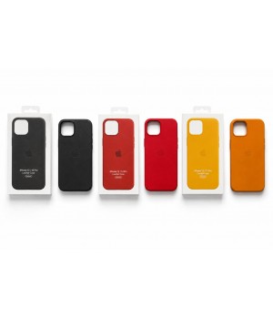 Кейсы iPhone 12/12 Pro Apple Leather Case with MagSafe