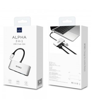 Перехідник Wiwu Alpha 3in1 USB-C Hub C2H (HDMI + USB-C + USB3.0) Перехідник Wiwu Alpha 3in1 USB-C Hub C2H (HDMI + USB-C + USB3.0)