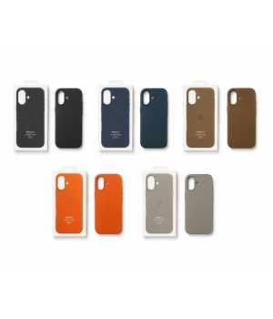 Кейси iPhone 17 Apple Leather Case with MagSafe and Animations
