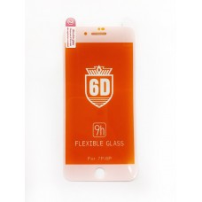 Скло iPhone 7plus/8plus 9D Flexible Glass white