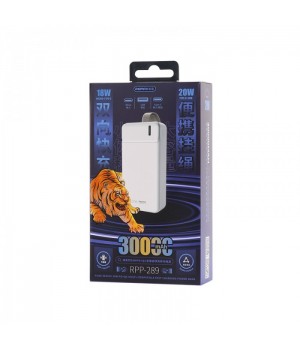 Зовнішні акумулятори REMAX Pure Series 20W Fast Charging Power Bank 30000Mah RPP-289 Зовнішні акумулятори REMAX Pure Series 20W Fast Charging Power Bank 30000Mah RPP-289