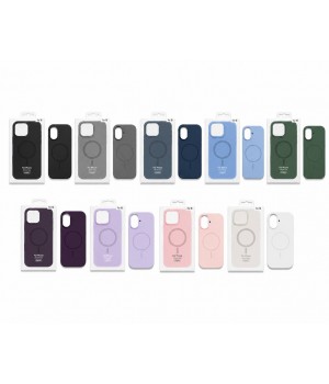 Кейси iPhone 16 Colour Silicone case with MagSafe and Sensor Button
