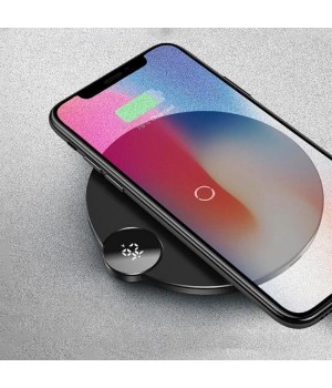 Безпровідні зарядні пристрої Baseus Wireless Charge Digital LED Display black