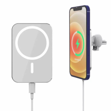 Автозарядное Magnetic Wireless Magsafe Car Charger 15W Square